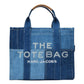 Medium Traveler Tote in Blue Denim Cotton