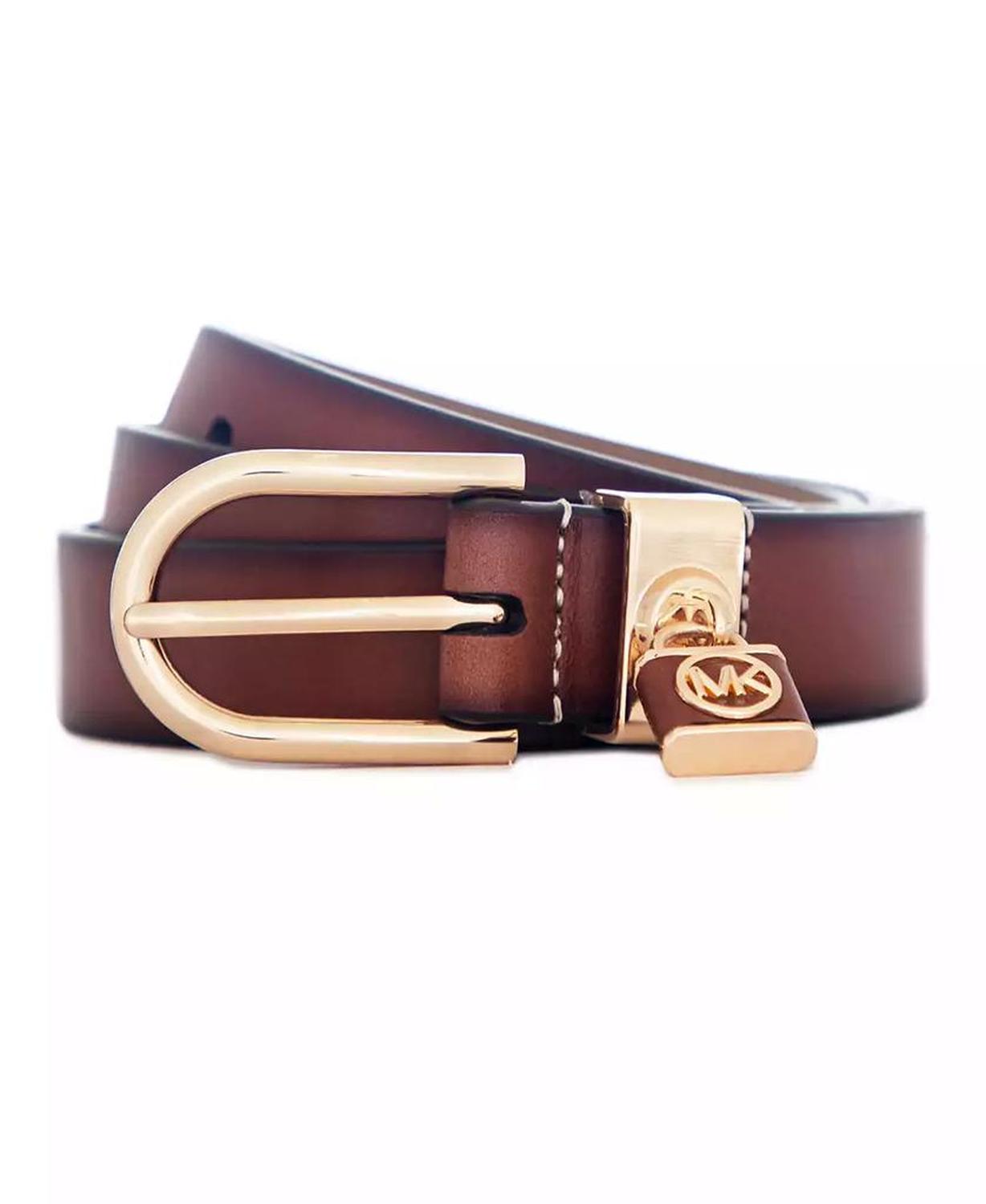 Micheal Kors Women's Padlock Burnished Belt