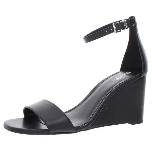 Fiona Womens Stacked Ankle Strap Wedge Sandals
