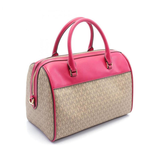 pink Coated Canvas Pvc Leather Handbag (Pre-Owned)