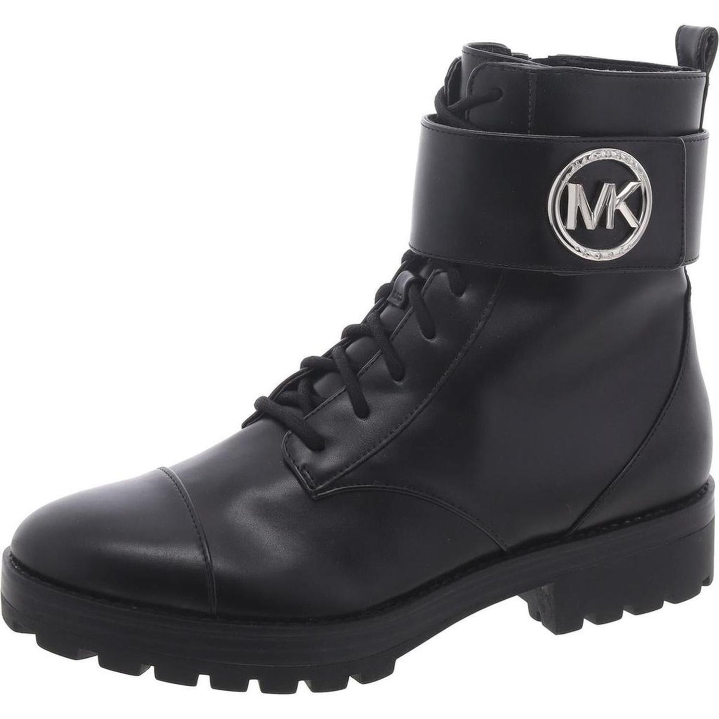 Womens Faux Leather Solid Mid-Calf Boots