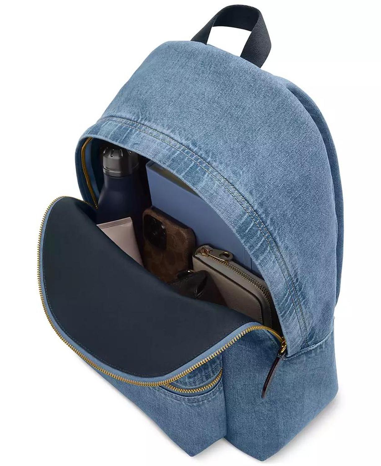 Denim Cargo Medium Backpack