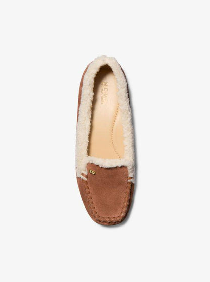 Eve Suede and Faux Shearling Moccasin
