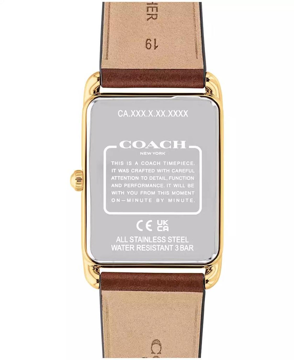 Men's Elliot Saddle Leather Strap Watch, 32 x 36mm