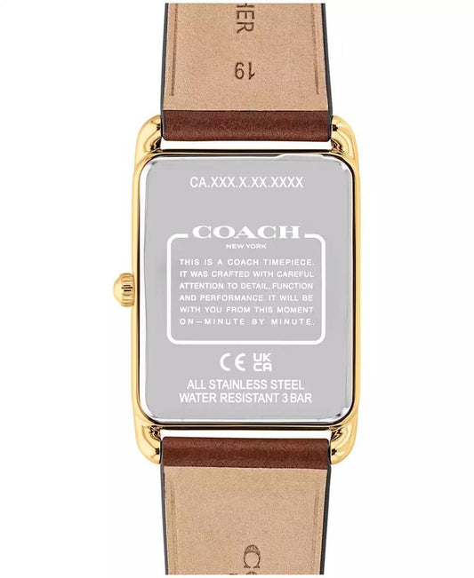 Men's Elliot Saddle Leather Strap Watch, 32 x 36mm