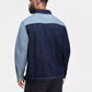 Men's Eberse Relaxed Fit Two-Tone Button-Front Denim Shirt Jacket