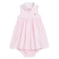 Striped Knit Oxford Shirtdress & Bloomer (Infant)