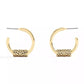 Small Signature Quilted Tube Huggie Earrings