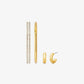 Precious Metal-Plated Brass 3-Piece Pavé Gift Set