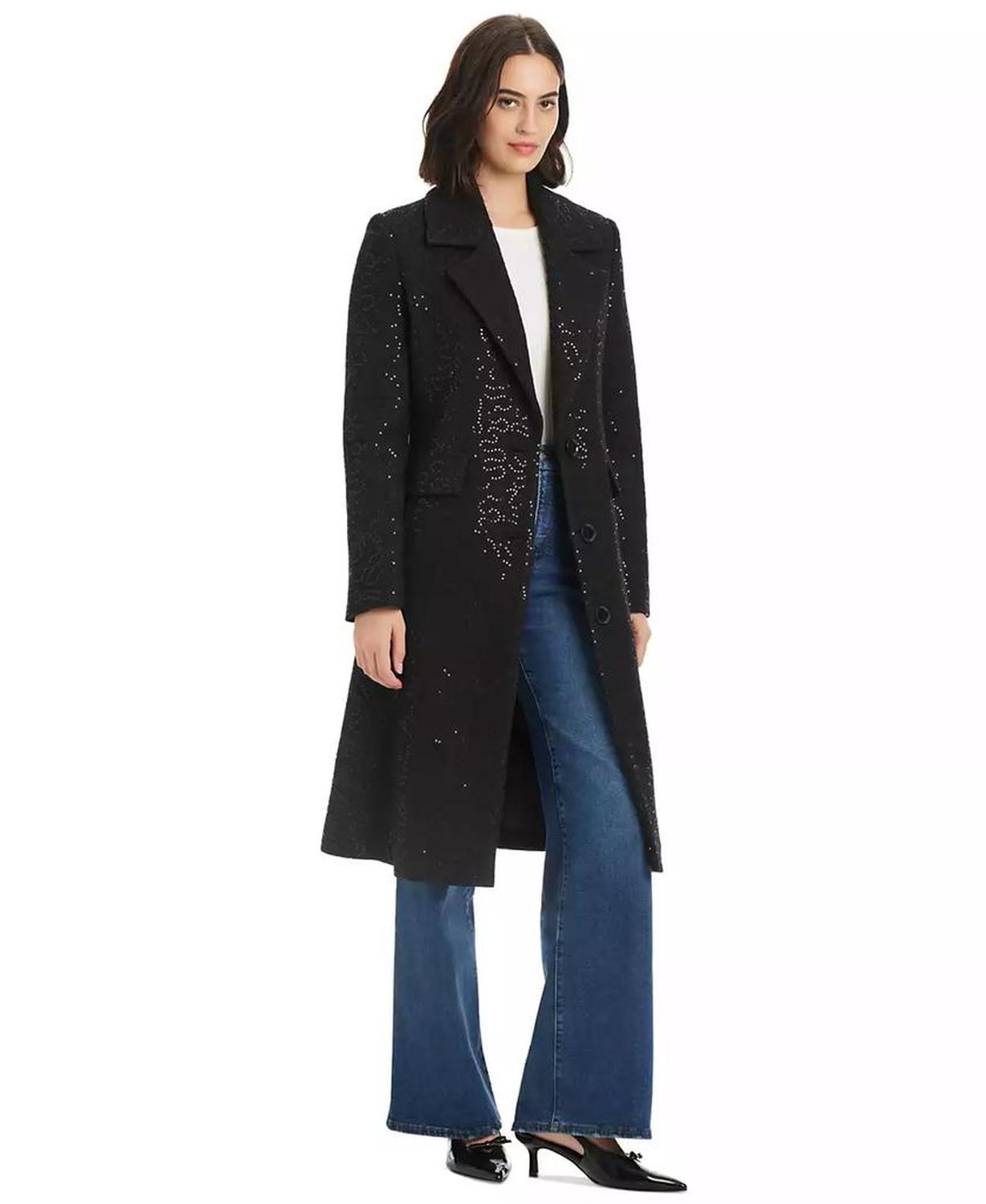Women's Embellished Single-Breasted Coat