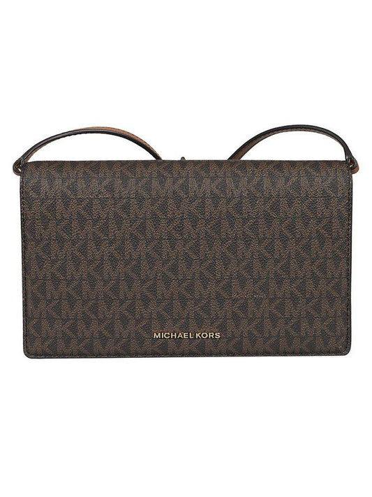 Michael Michael Kors Jet Set Medium Signature Logo Front-Flap Crossbody Bag