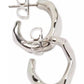 Silver-Tone Molten Hoop Earrings