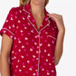Women's 2-Piece Sleepwear Short-Sleeve Shirt and Pajama Shorts Set
