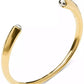 Two-Tone Sculpted Spade Open Cuff Bracelet