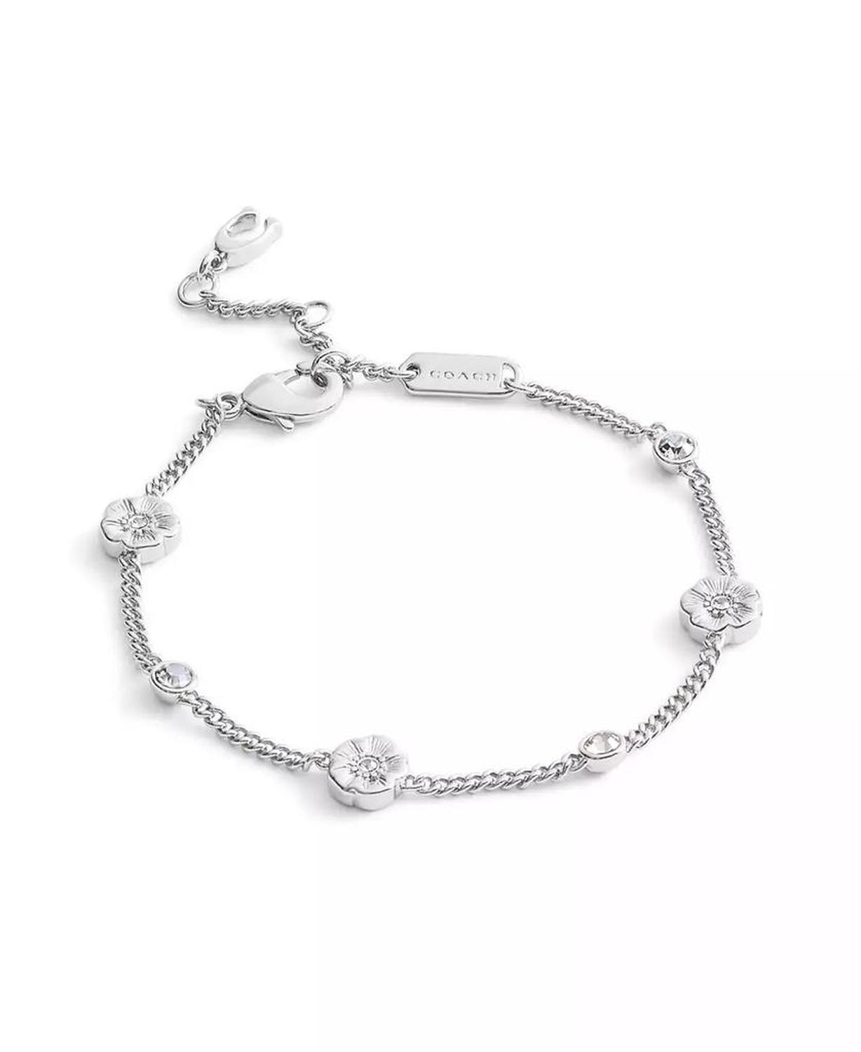 Faux Stone Signature Tea Rose Strand Bracelet