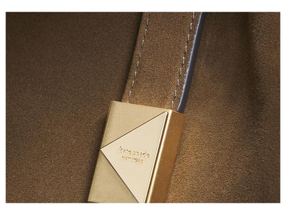 Deco Pebbled Leather And Suede Crossbody Tote