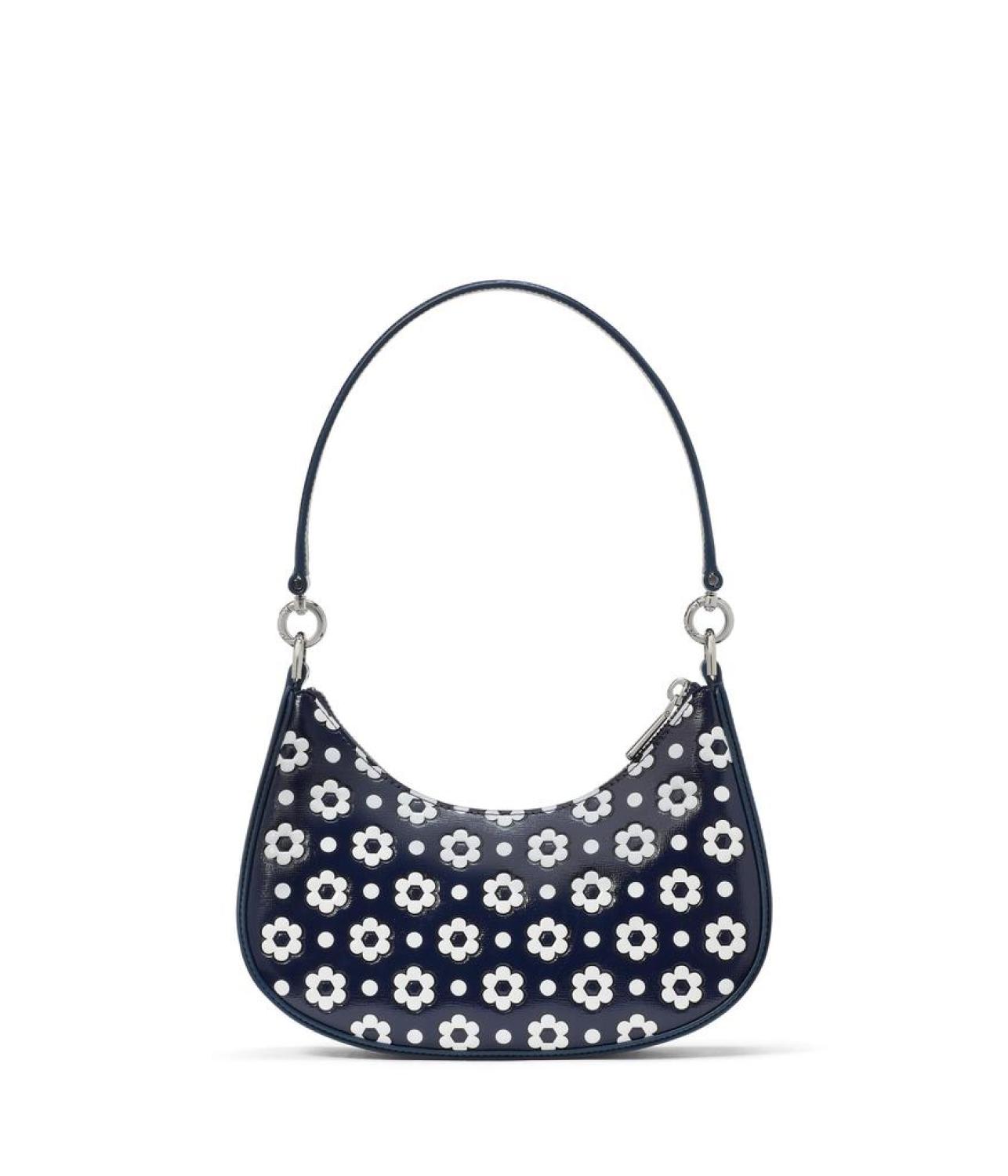 Sam Icon Daisy Dot Appliqued Saffiano Leather Small Convertible Crossbody