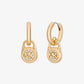Pavé Lock Drop Earrings