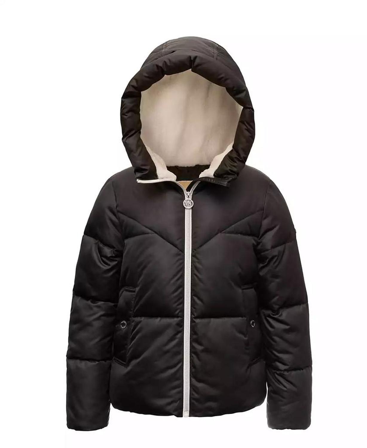Toddler & Little Girls Satin Puffer Jacket