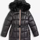 Girls 7-16 Active Belted Stadium Puffer Jacket With Faux-Fur Trim