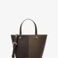 Flora Medium Signature Logo and Pebbled Leather Crossbody Bag