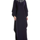 Marchesa Notte Crystal Embellished Crepe Gown