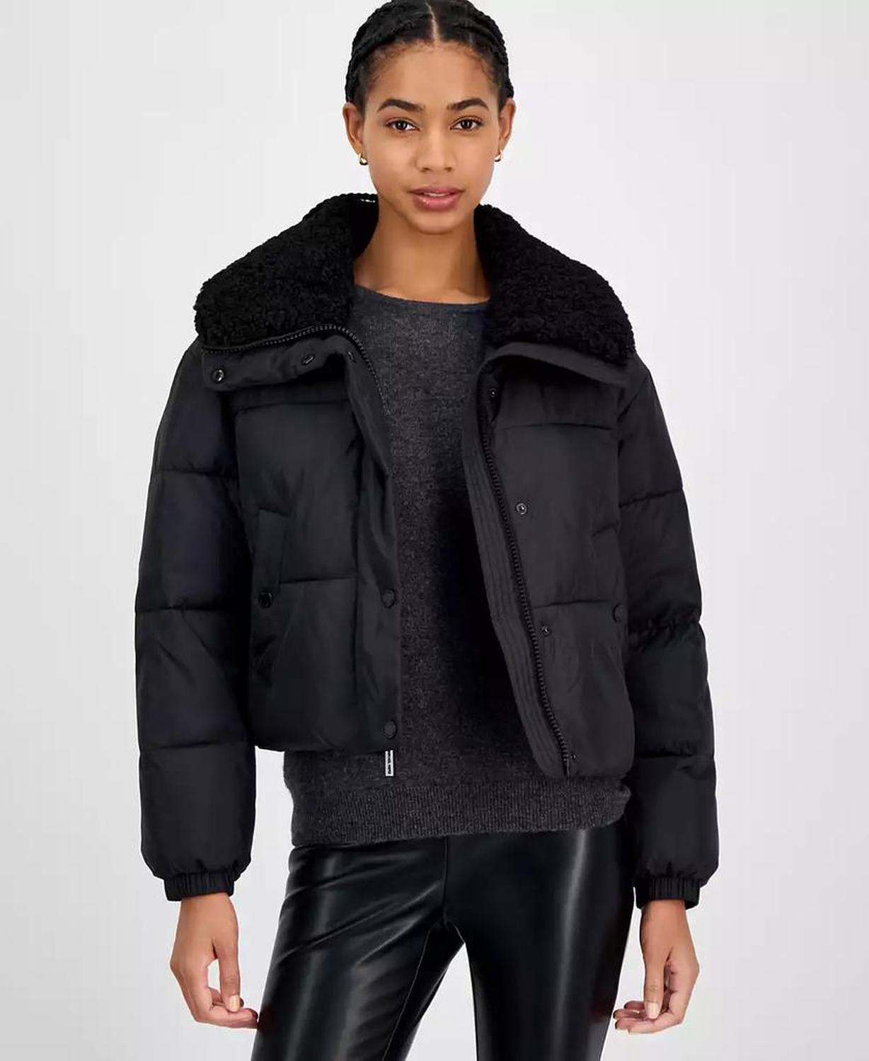 Women's Faux-Fur-Collar Puffer Coat