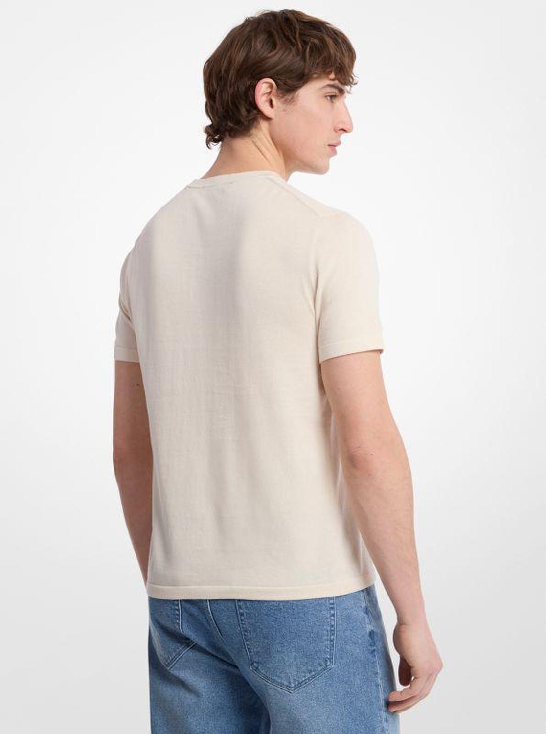 Cotton Short-Sleeve Sweater