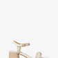 Mandy Signature Logo and Leather Sandal
