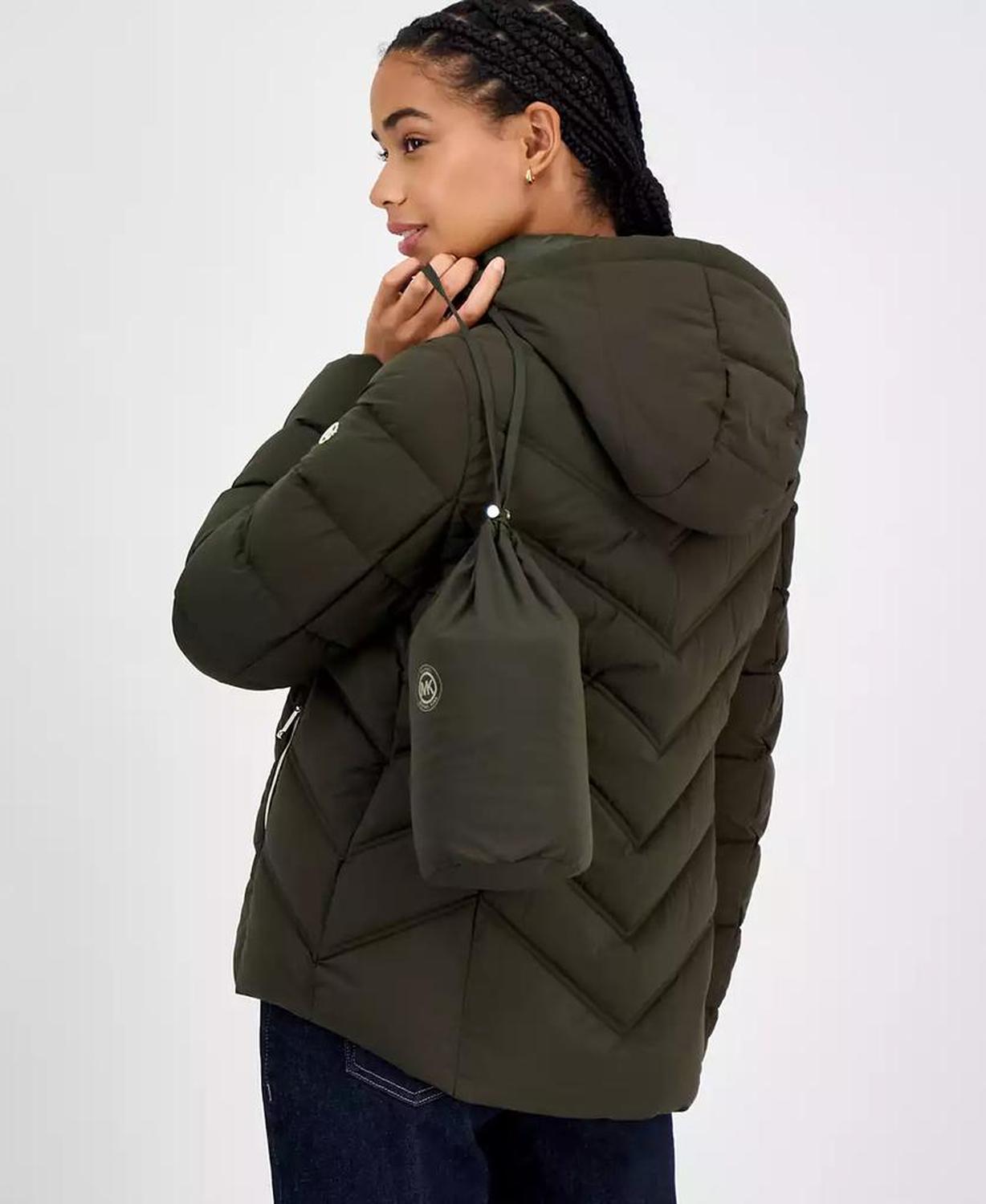 Women's Hooded Bibbed Packable Puffer Coat