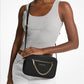Jet Set Large Saffiano Leather Crossbody Bag In Black