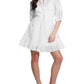 Womens Ruffled Mini Mini Dress