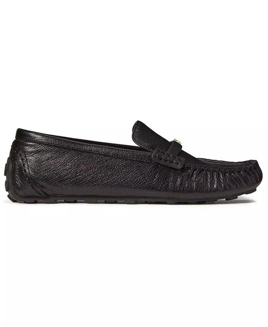 Women's Flower Stud Round Toe Moccasin Loafers