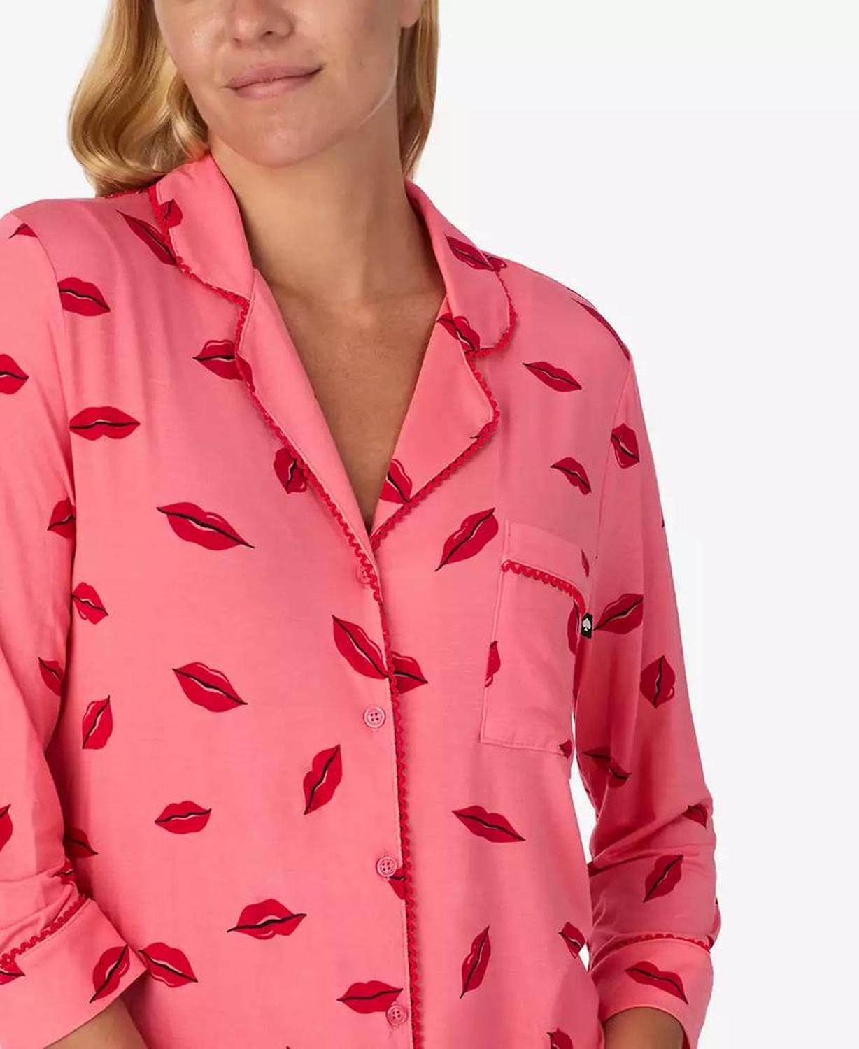 Women's 2-Piece Sleepwear 3/4-Sleeve Top and Pajama Pants Set