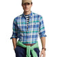 Classic Fit Plaid Linen Shirt