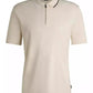 Men's Zip-Neck Interlock Polo Shirt