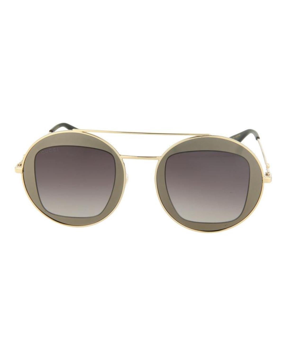 Round-Frame Metal Sunglasses
