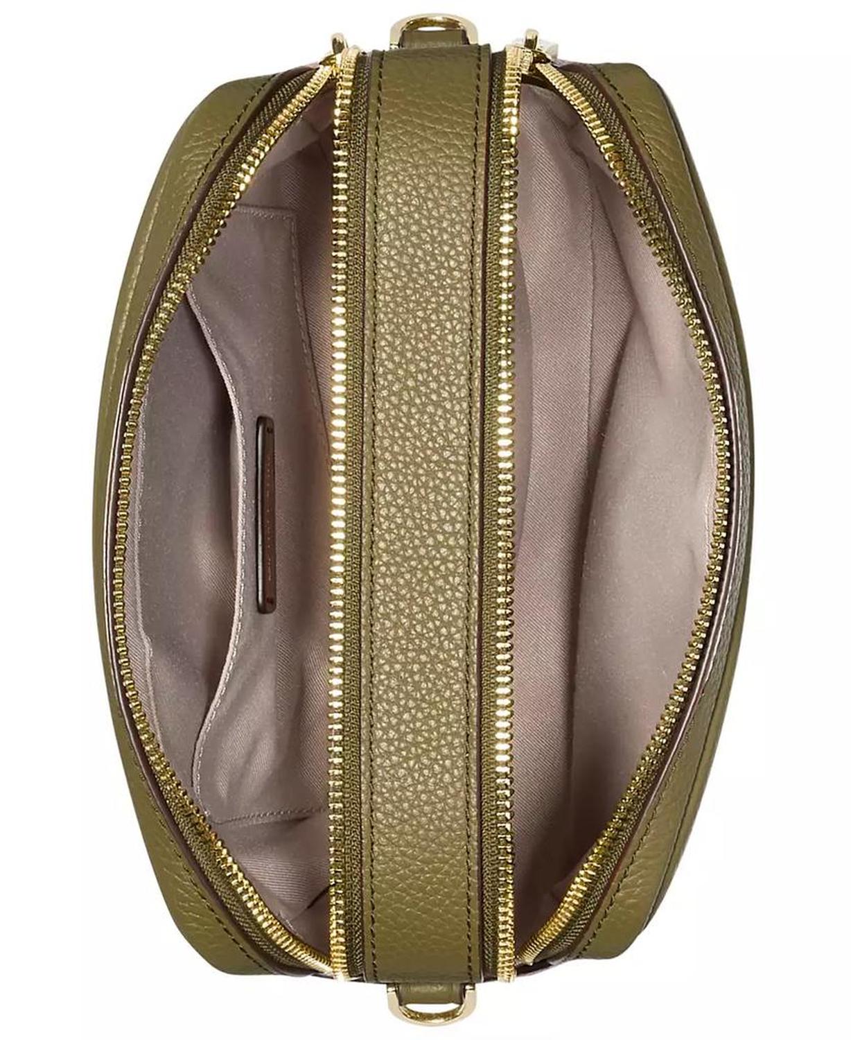Bryant Medium Leather Double Zip Chain Camera Crossbody