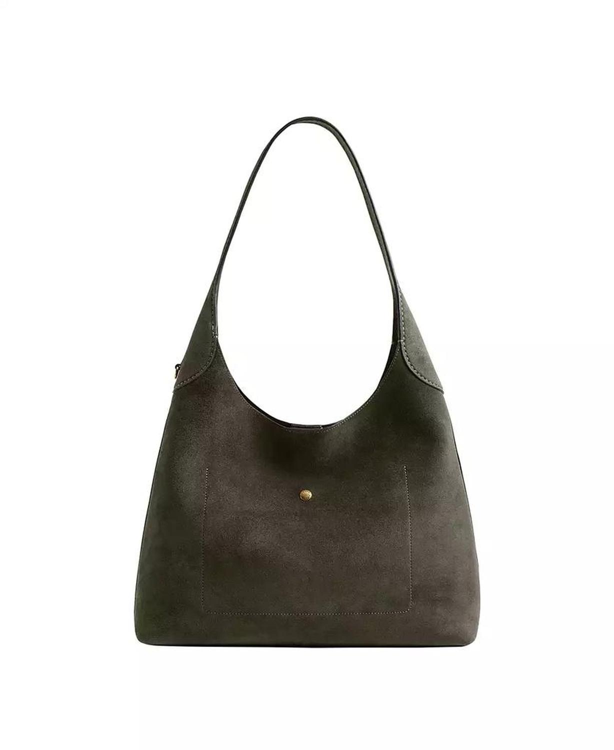 Brooklyn Large Suede Shoulder Bag 34