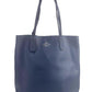 COACH Leather blue Thea Tote Shoulder Purse Women's Bag
