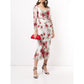 Square Neckline Fit-To-Flare Gown