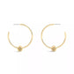 Faux Stone Signature Tea Rose Medium Hoop Earrings