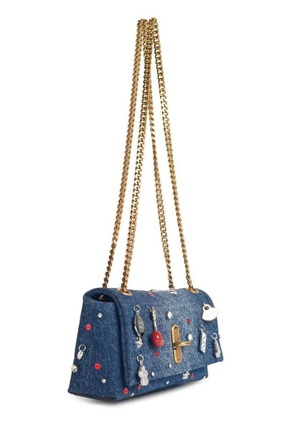 Marc Jacobs Mini The Trinket Denim Crossbody Bag