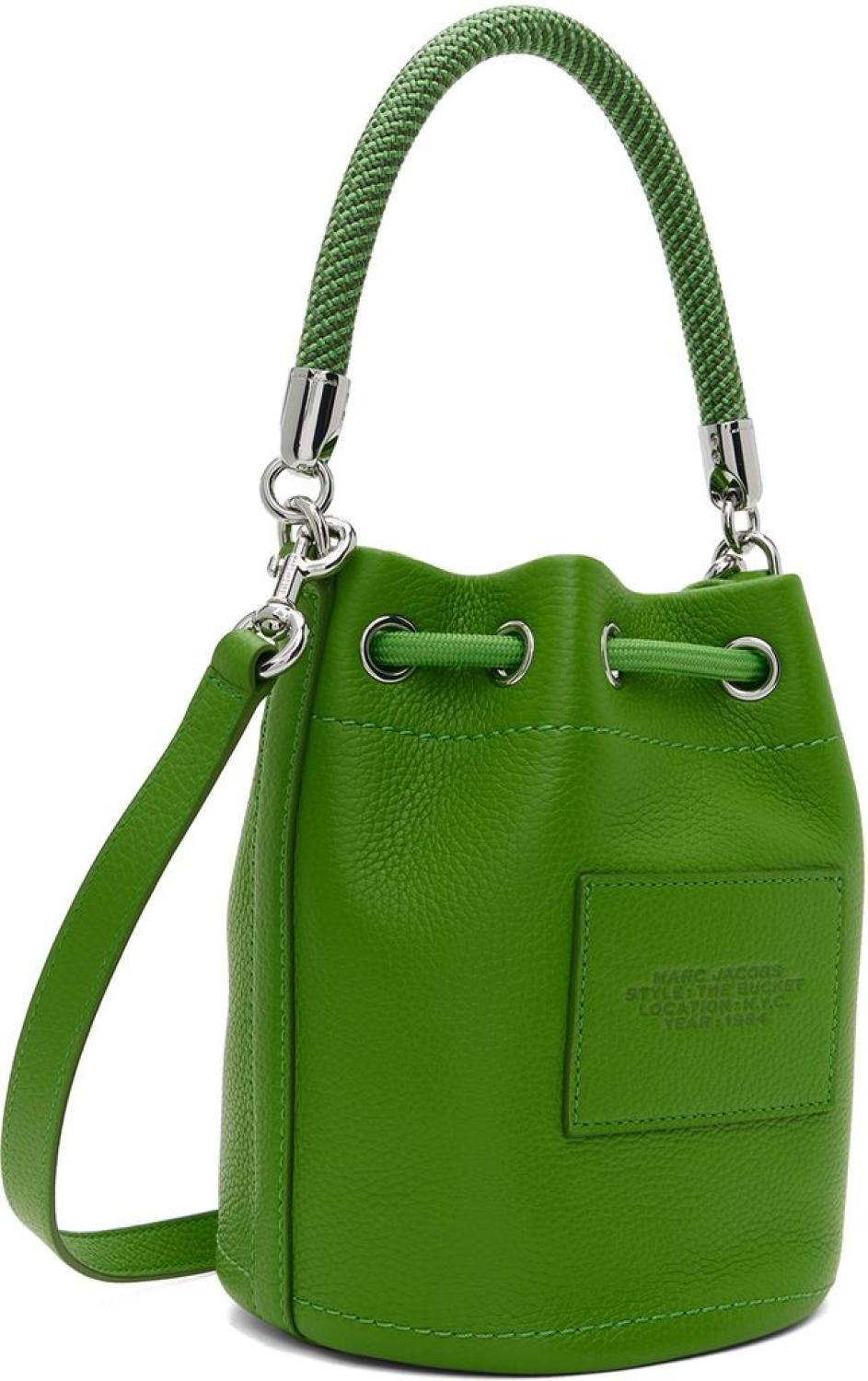 Green 'The Leather Bucket' Bag