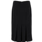 Striped Midi Pencil Skirt in Black Triacetate