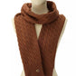 Soft Rib Cable Knit Scarf