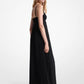 Pleated Georgette Maxi Dress