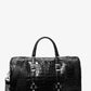 Bedford Travel Extra-Large Metallic Crocodile Embossed Leather Weekender Bag