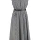 Michael Michael Kors Striped Poplin Belted Midi Dress