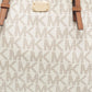 Michael Michael Brown/offSignature Coated Canvas Large Jet Set Travel Tote